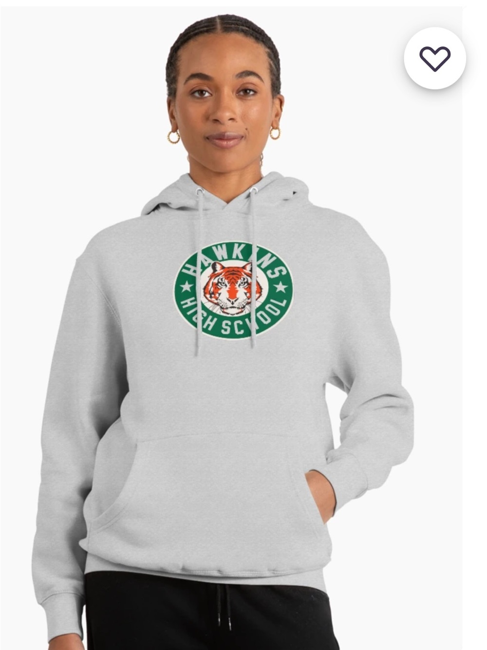 Stranger Things Hawkins High School Logo Pullover Hoodie.
